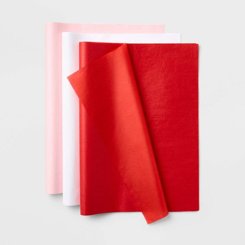 20ct Red/White/Pink Banded Tissues - Spritz