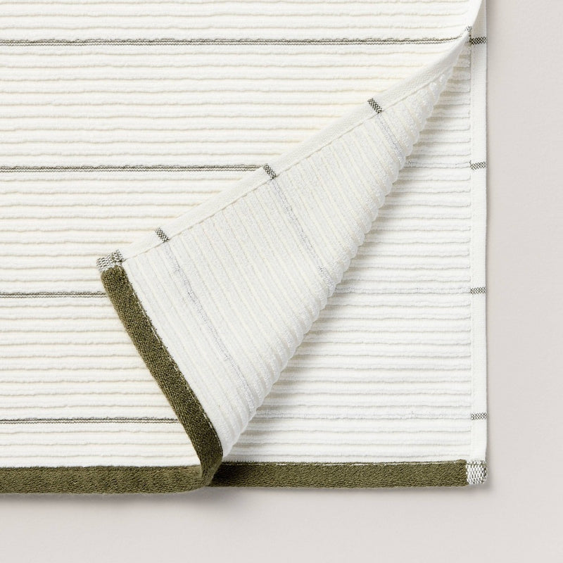 Ribbed Terry Hand Towel Cream/Green - Hearth & Hand with Magnolia