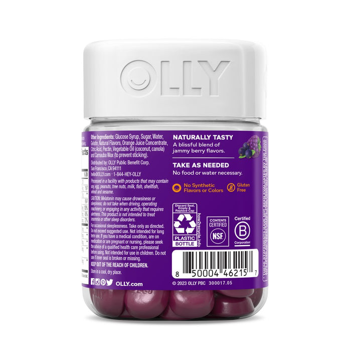 OLLY Immunity Sleep Gummies - Elderberry - 36ct