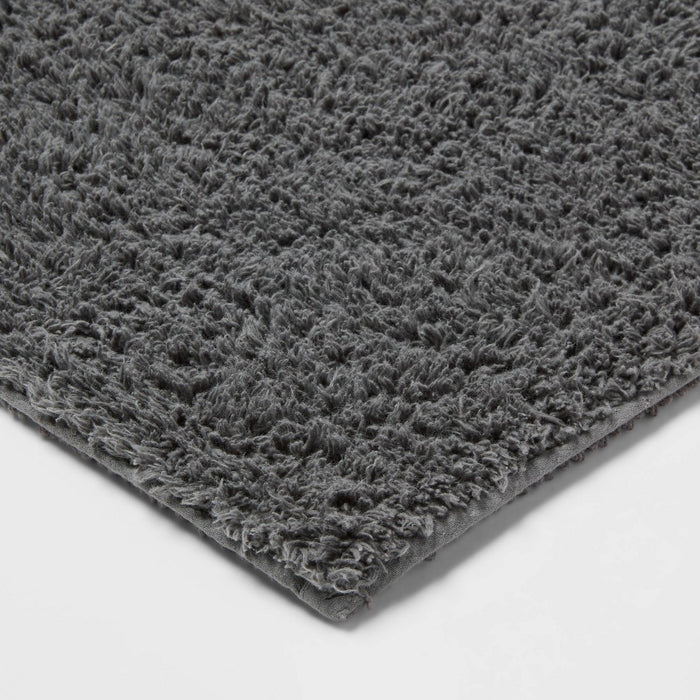 22"x60" Performance Plus Cotton Reversible Bath Rug/Runner Dark Gray - Threshold