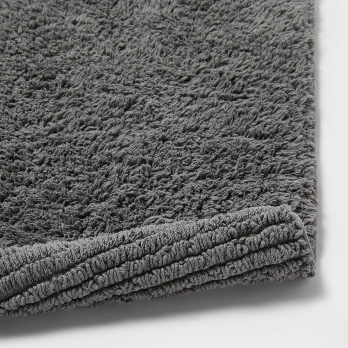 22"x60" Performance Plus Cotton Reversible Bath Rug/Runner Dark Gray - Threshold