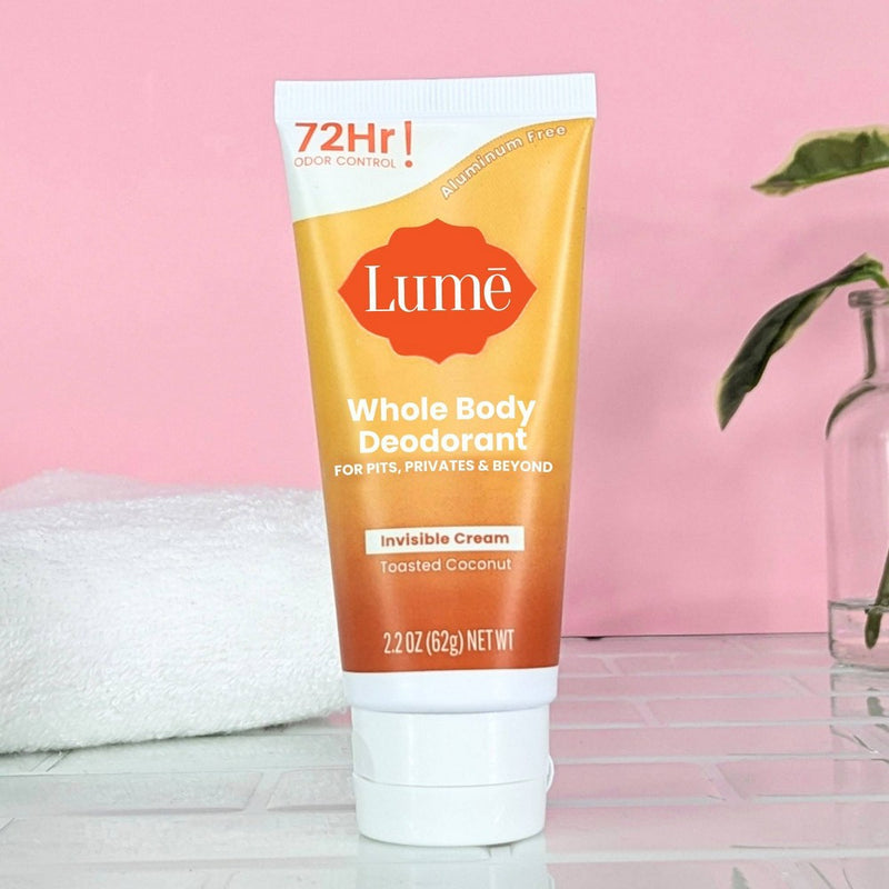 Lume Whole Body Invisible Cream Tube Deodorant - Toasted Coconut Scent - 2.2oz