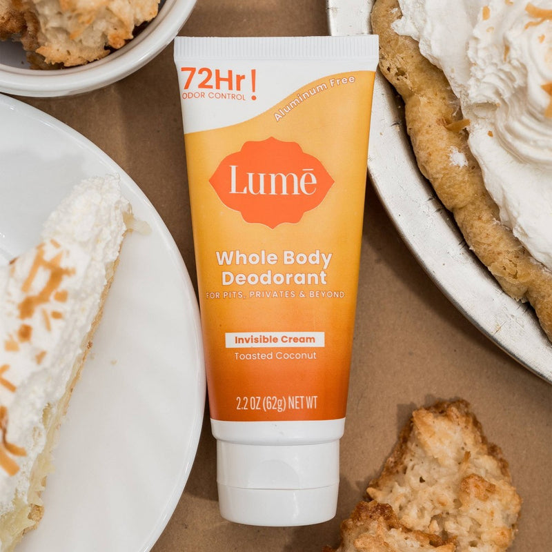 Lume Whole Body Invisible Cream Tube Deodorant - Toasted Coconut Scent - 2.2oz