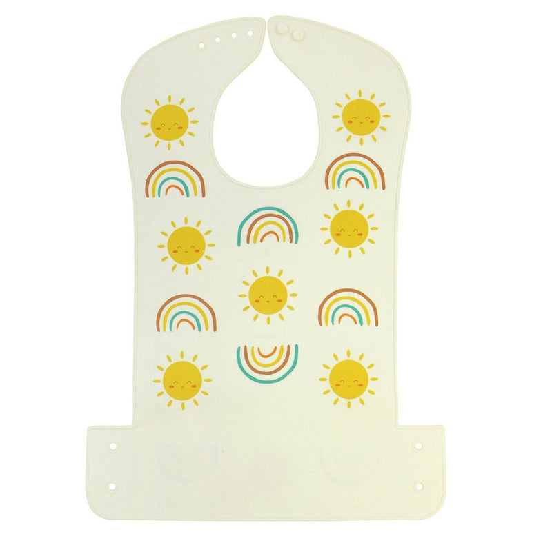 Neat Solutions Toddler Silicone Fold Down Bib - Neutral