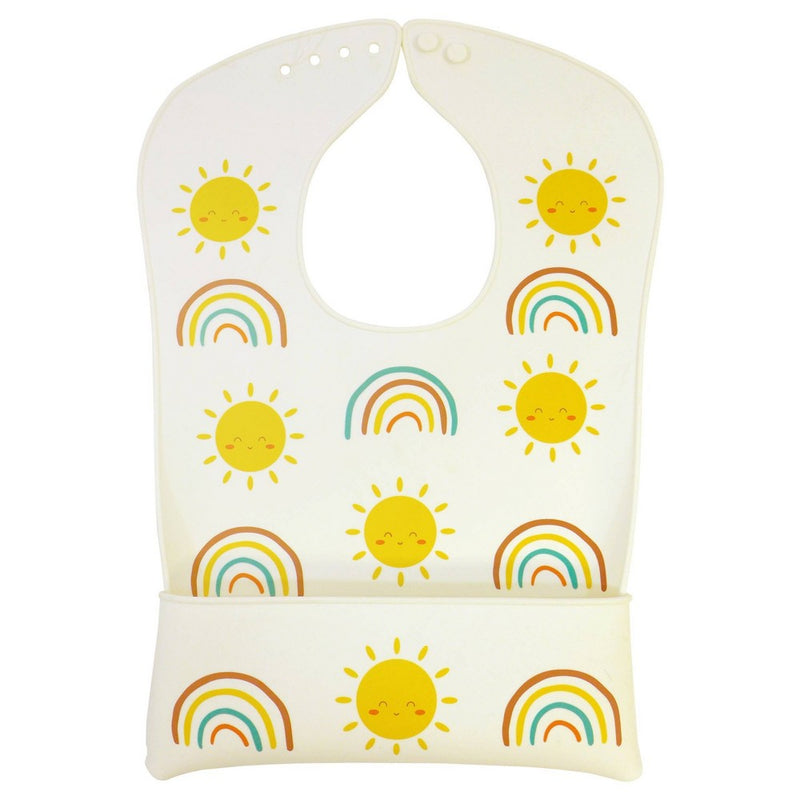 Neat Solutions Toddler Silicone Fold Down Bib - Neutral