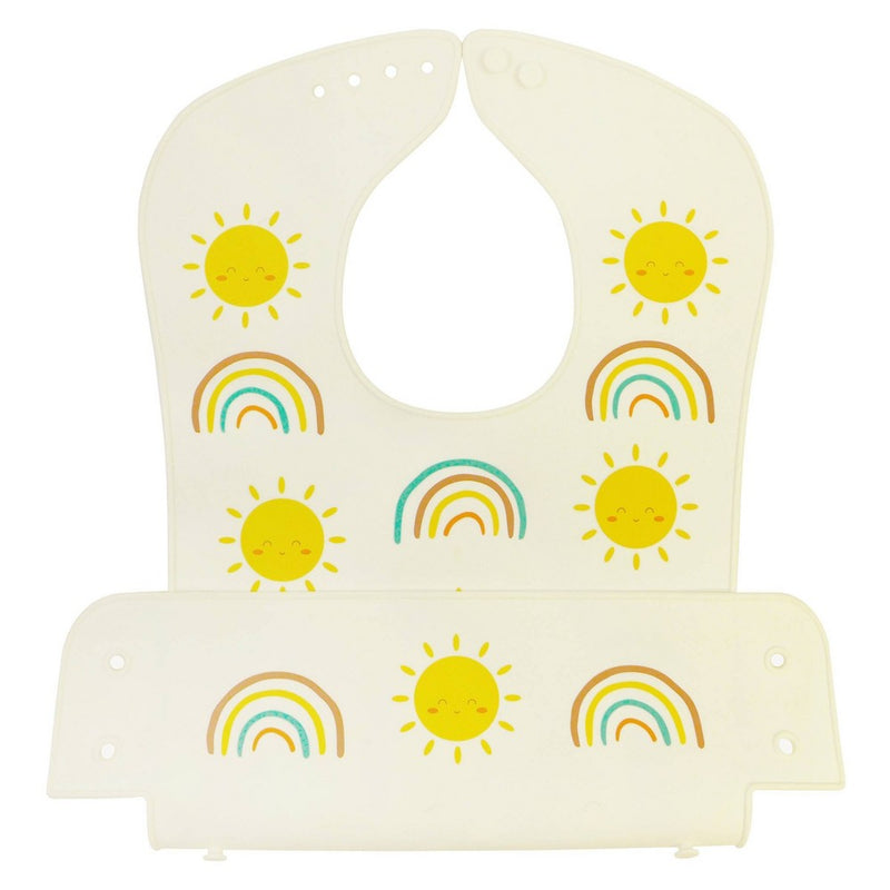 Neat Solutions Toddler Silicone Fold Down Bib - Neutral