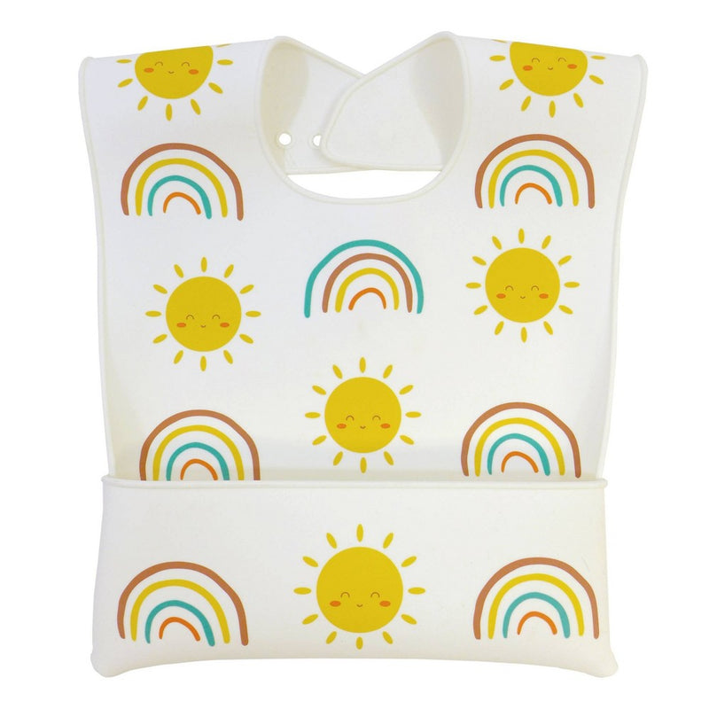 Neat Solutions Toddler Silicone Fold Down Bib - Neutral
