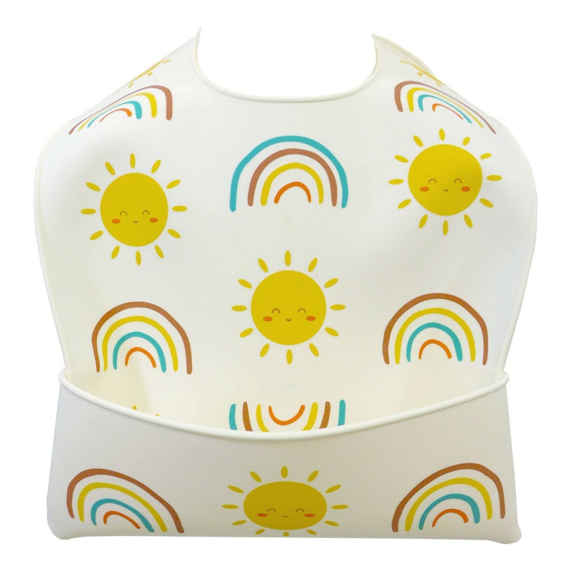 Neat Solutions Toddler Silicone Fold Down Bib - Neutral