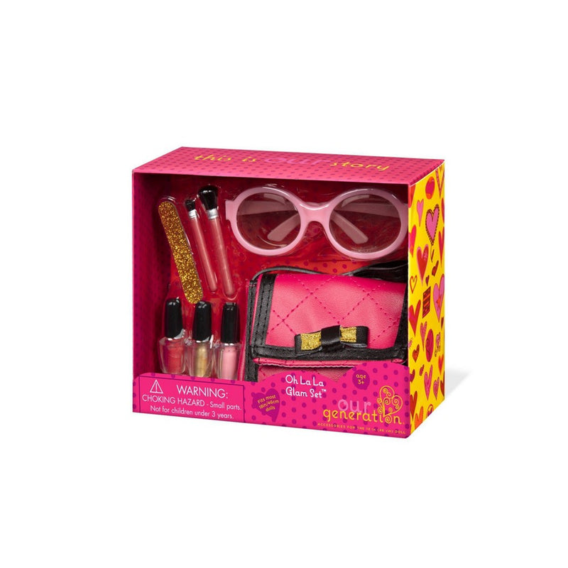 Our Generation Purse & Makeup Play Set for 18" Dolls - Oh La La Glam