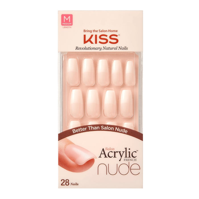 KISS Salon Acrylic Nude French Manicure - Leilani - 28ct