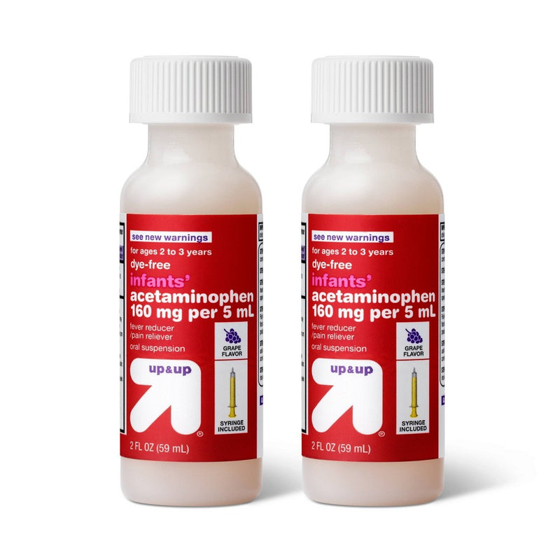 Dye-Free Infants' Acetaminophen - 2pk/2 fl oz Each - up & up