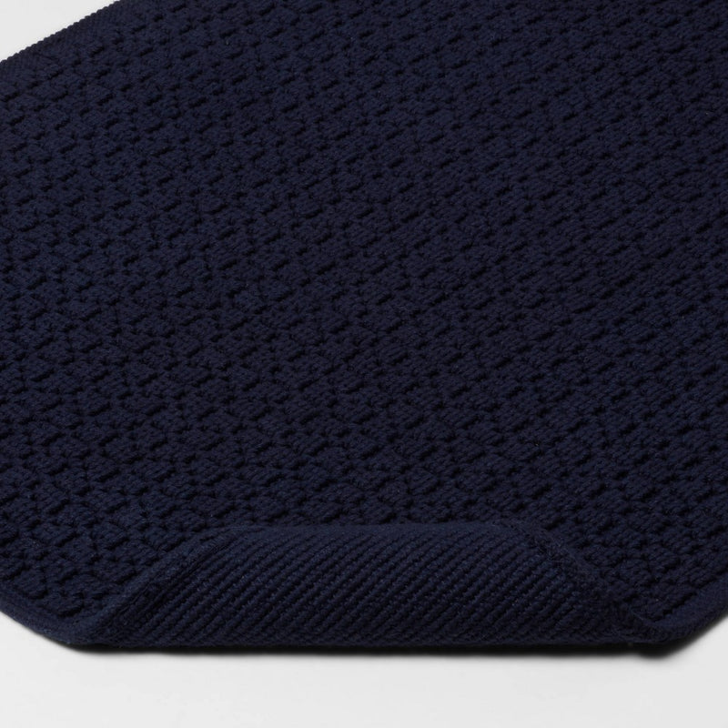 20"x34" Antimicrobial Bath Mat Navy - Threshold