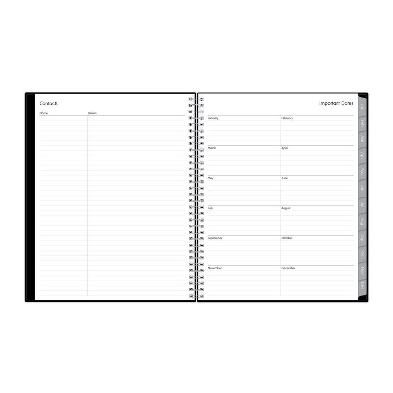 Blue Sky 2024 Enterprise Planner 8.5"x11" Weekly/Monthly Black