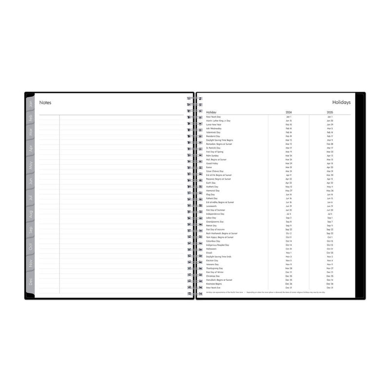 Blue Sky 2024 Enterprise Planner 8.5"x11" Weekly/Monthly Black