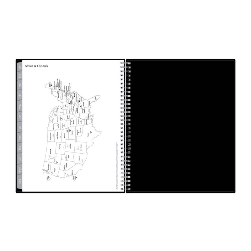 Blue Sky 2024 Enterprise Planner 8.5"x11" Weekly/Monthly Black