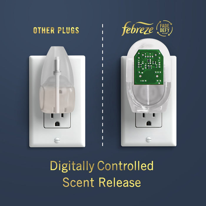 Febreze Fade Defy Plug Air Freshener & Odor Fighter - Mountain - 0.87 fl oz/2pk