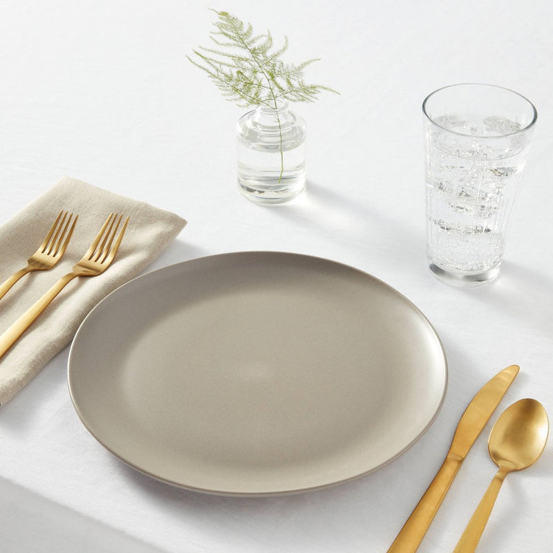 10" Plastic Redington Dinner Plate Brown - Threshold