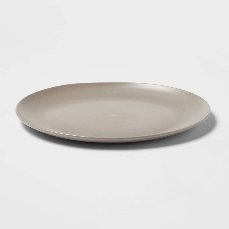 10" Plastic Redington Dinner Plate Brown - Threshold