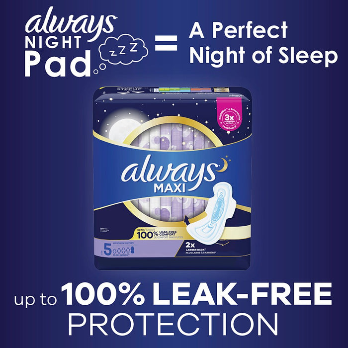 Always Maxi Extra Heavy Overnight Pads - Unscented - Size 5 - 72ct