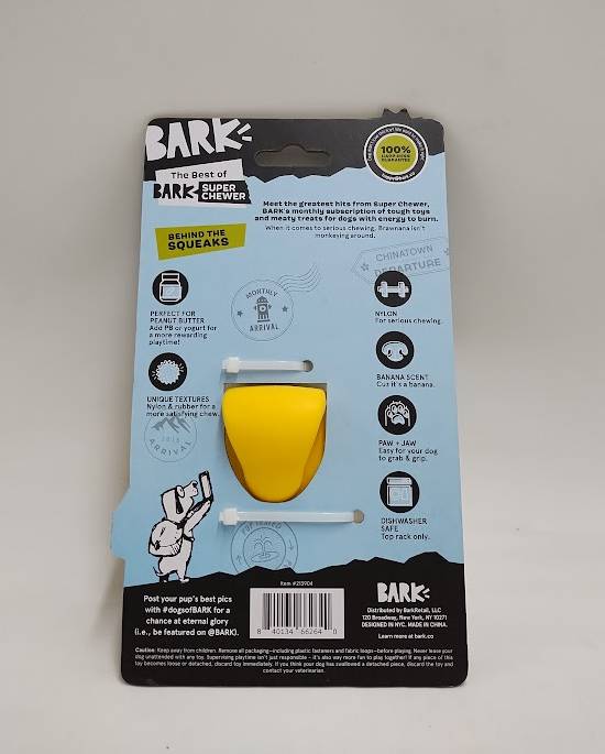 BARK Brawnana Super Chewer Dog Toy