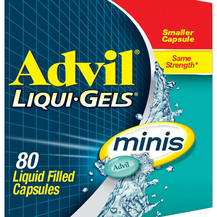 Advil Liqui-Gel Minis Pain Reliever & Fever Reducer Gelcaps - Ibuprofen (NSAID) - 80ct