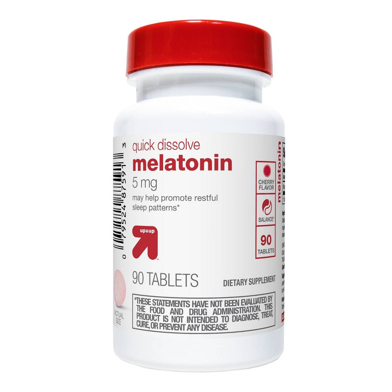 Melatonin Quick Dissolve Tablets - Cherry Flavor - 90ct - up & up