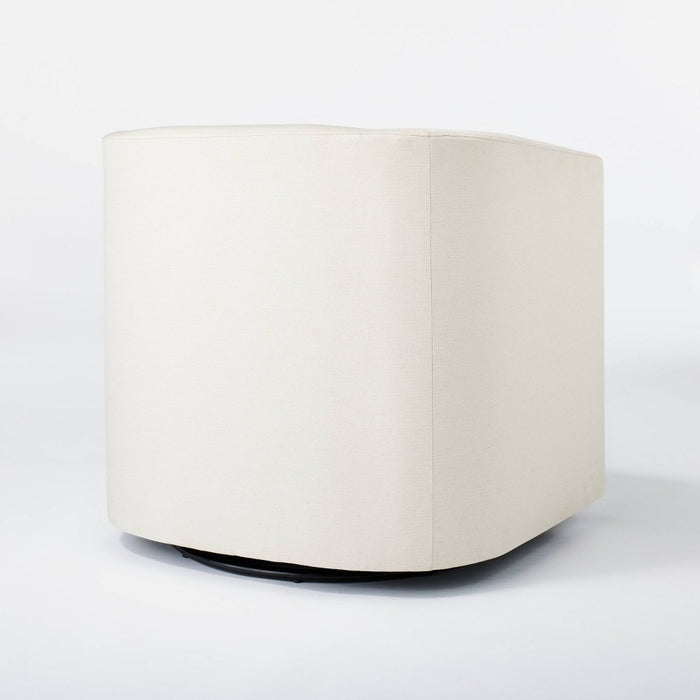 Vernon Upholstered Barrel Swivel Accent Chair Natural Linen - Threshold designed with Studio McGee (LOCAL PICKUP ONLY)