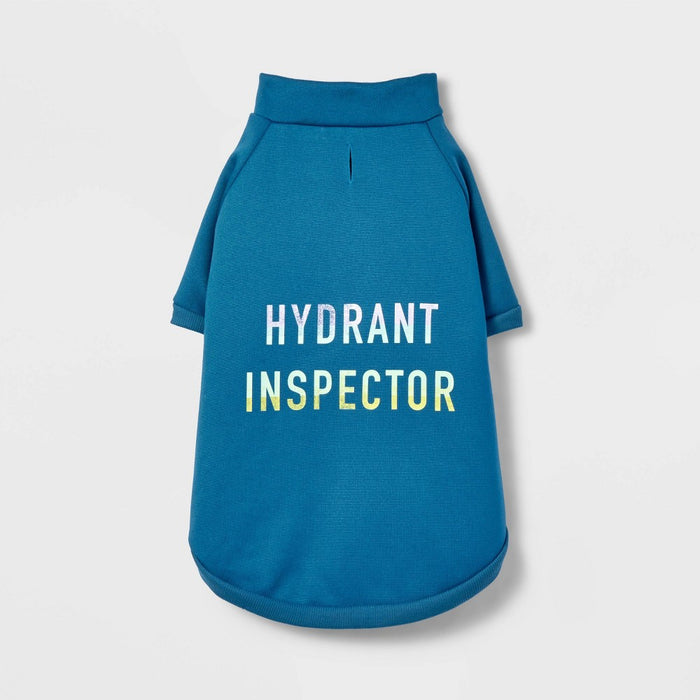 Blue Hydrant Inspector Dog Sweatshirt - L - Boots & Barkley