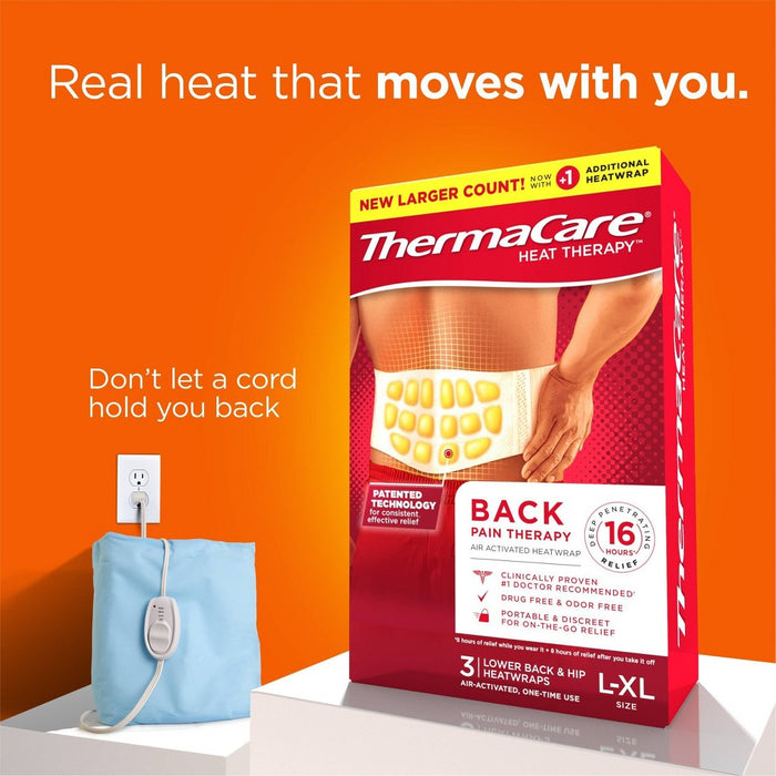 ThermaCare Lower Back/Hip Heatwrap - 3ct