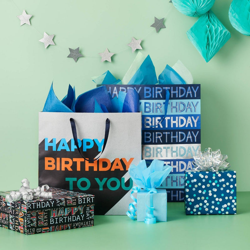 Happy Birthday To You Large Gift Bag - Spritz