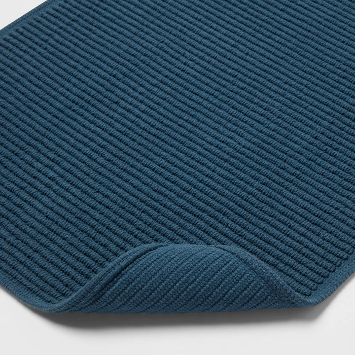 20"x30" Performance Plus Bath Mat Solid Turquoise - Threshold