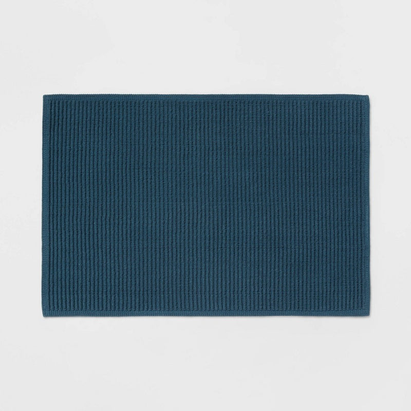 20"x30" Performance Plus Bath Mat Solid Turquoise - Threshold
