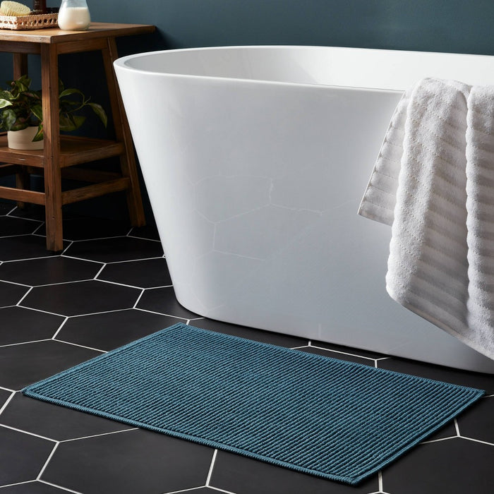 20"x30" Performance Plus Bath Mat Solid Turquoise - Threshold