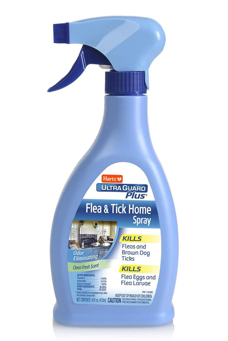 Hartz Ultraguard Plus Flea & Tick Home Spray, Kills Fleas And Ticks, Clean Fresh Scent, 16 Ounce