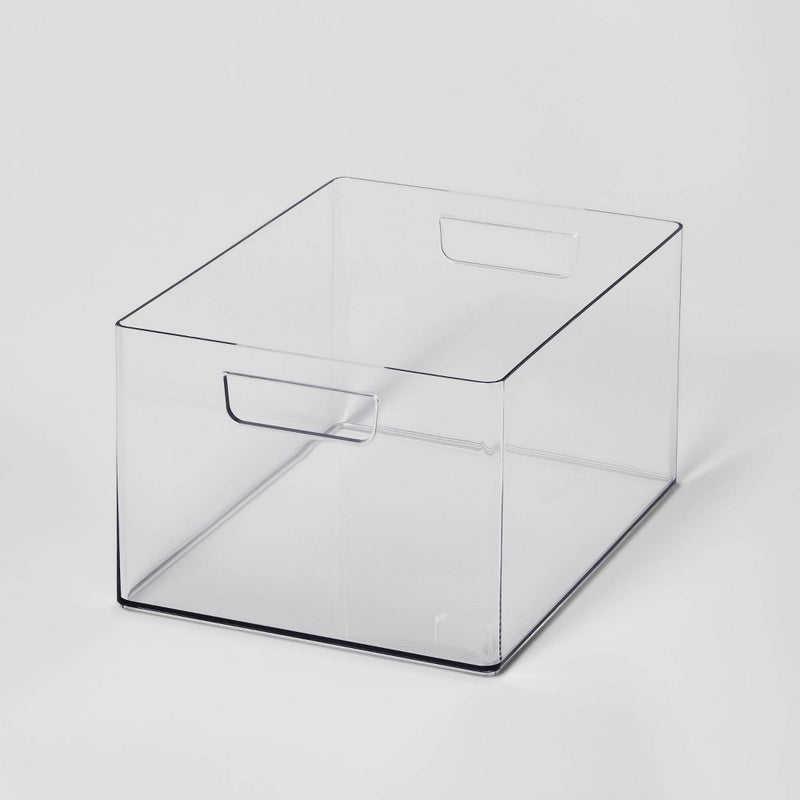 Large Bathroom Organizer Bin with Handles Clear - Brightroom
