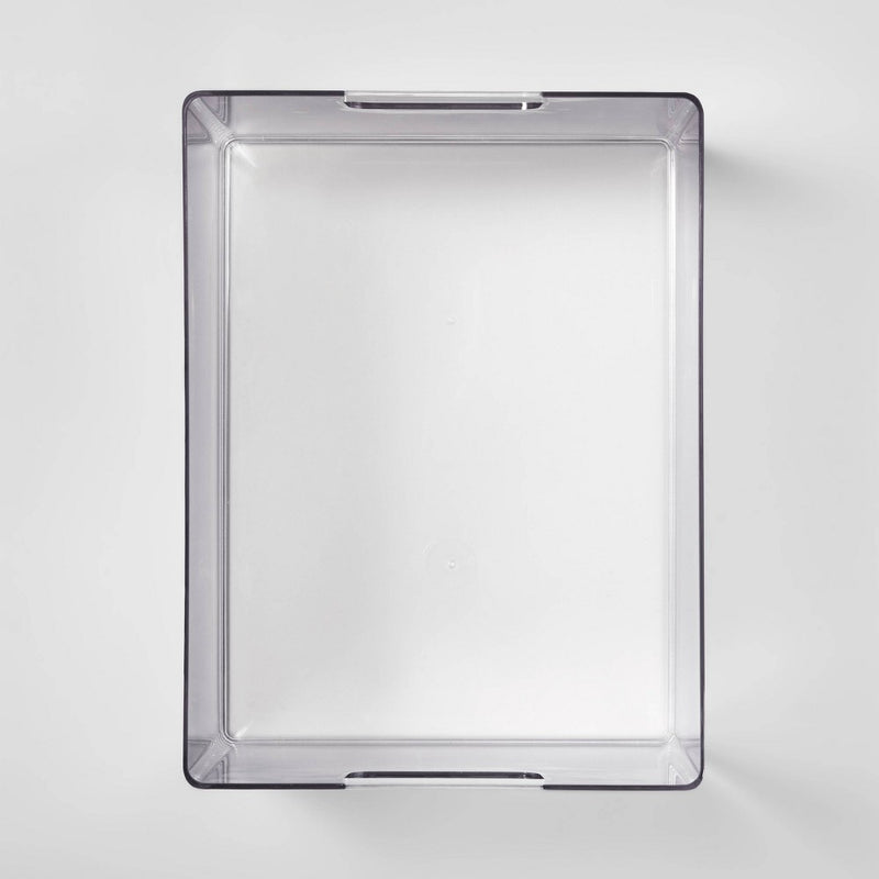 Large Bathroom Organizer Bin with Handles Clear - Brightroom
