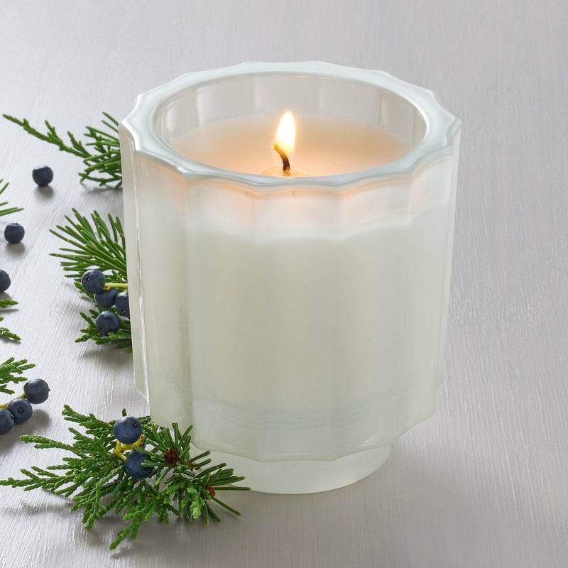 Milky Glass Cypress & Pine Mini Jar Christmas Candle Ivory 4.6oz - Hearth & Hand with Magnolia