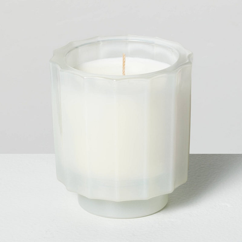 Milky Glass Cypress & Pine Mini Jar Christmas Candle Ivory 4.6oz - Hearth & Hand with Magnolia