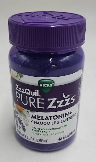 Pure Zzzs Chamomile &Lavender Melatonin Gummies-Wildberry Vanilla-48ct.EXP:02/27