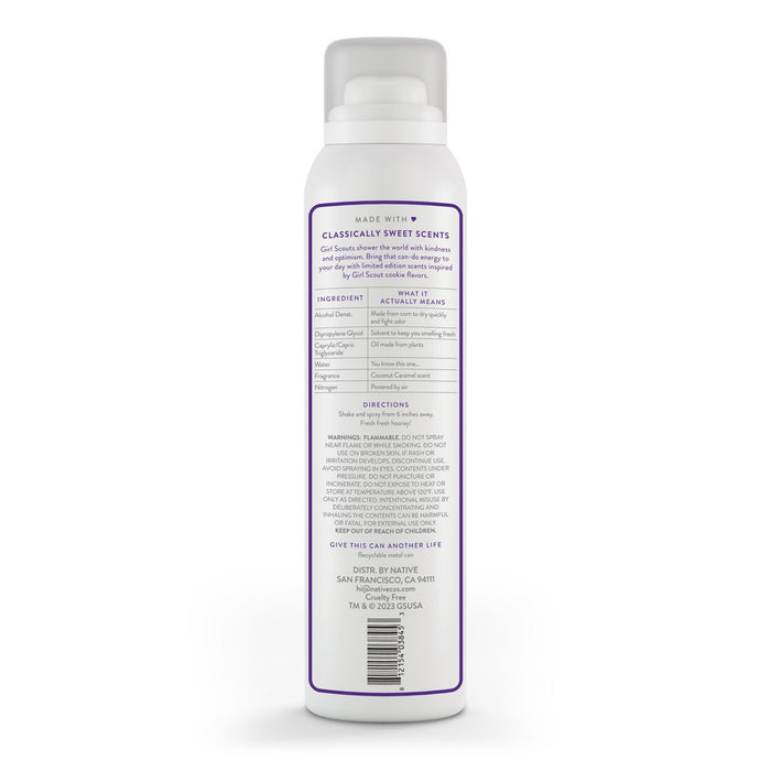 Native Limited Edition Girl Scout Coconut Caramel Cookie Deodorant Spray - 3.5oz