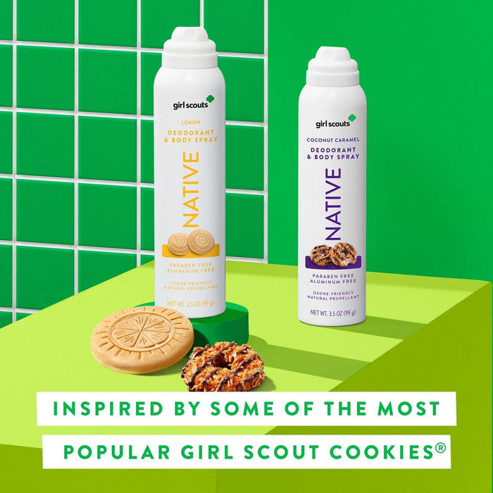 Native Limited Edition Girl Scout Coconut Caramel Cookie Deodorant Spray - 3.5oz