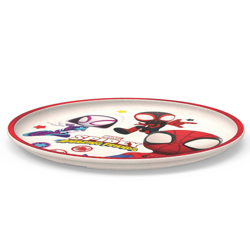 Zak Designs 'Spidey and His Amazing Friends' 2pk 8" Melamine Bamboo Dining Plate Set