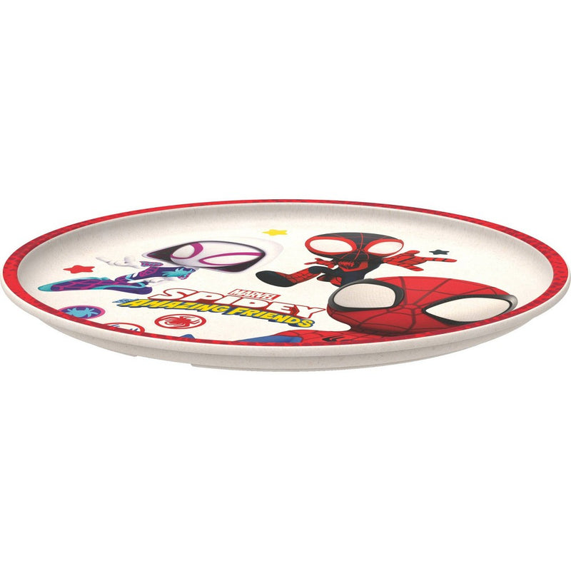 Zak Designs 'Spidey and His Amazing Friends' 2pk 8" Melamine Bamboo Dining Plate Set