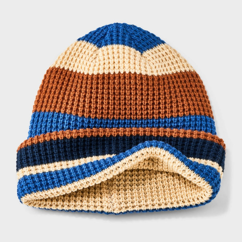 Men's Striped Beanie - Goodfellow & Co Brown