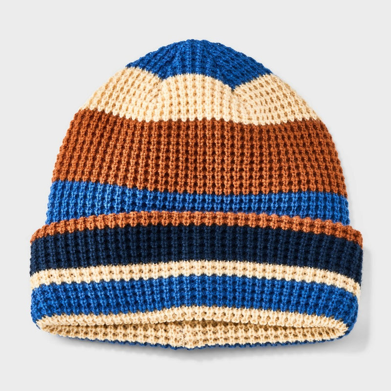 Men's Striped Beanie - Goodfellow & Co Brown