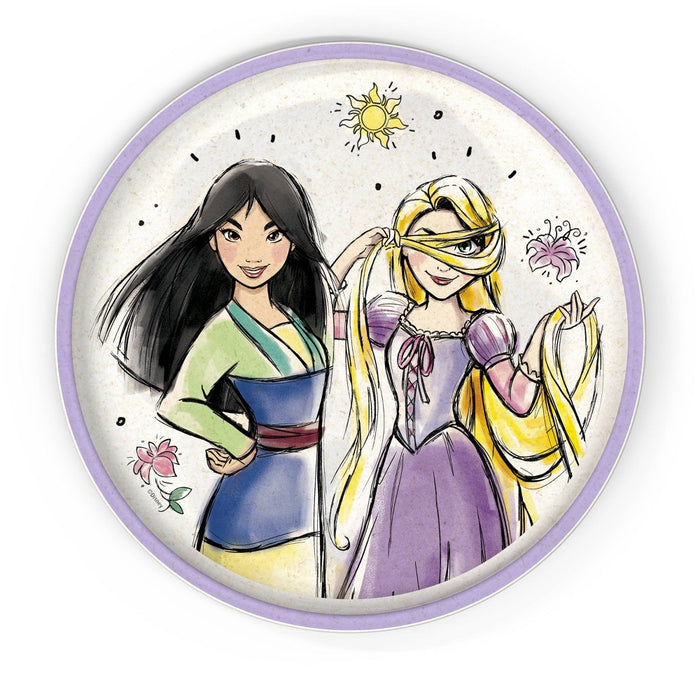 Zak Designs 'Princess' 2pk 8" Melamine Bamboo Dining Plate Set
