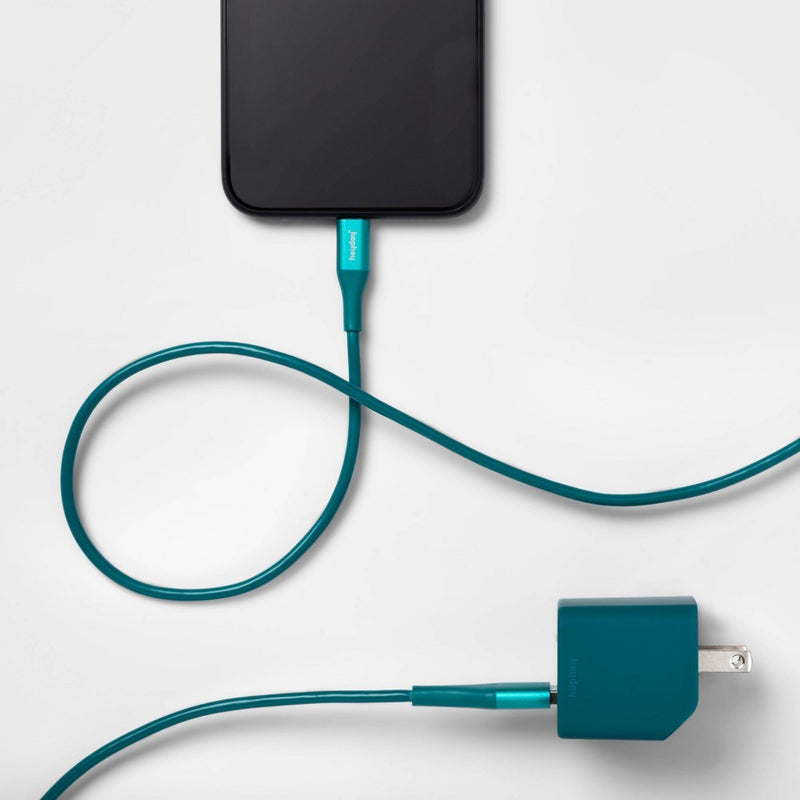 2-Port Wall Charger USB-A to Lighting Cable Kit - heyday Dark Teal