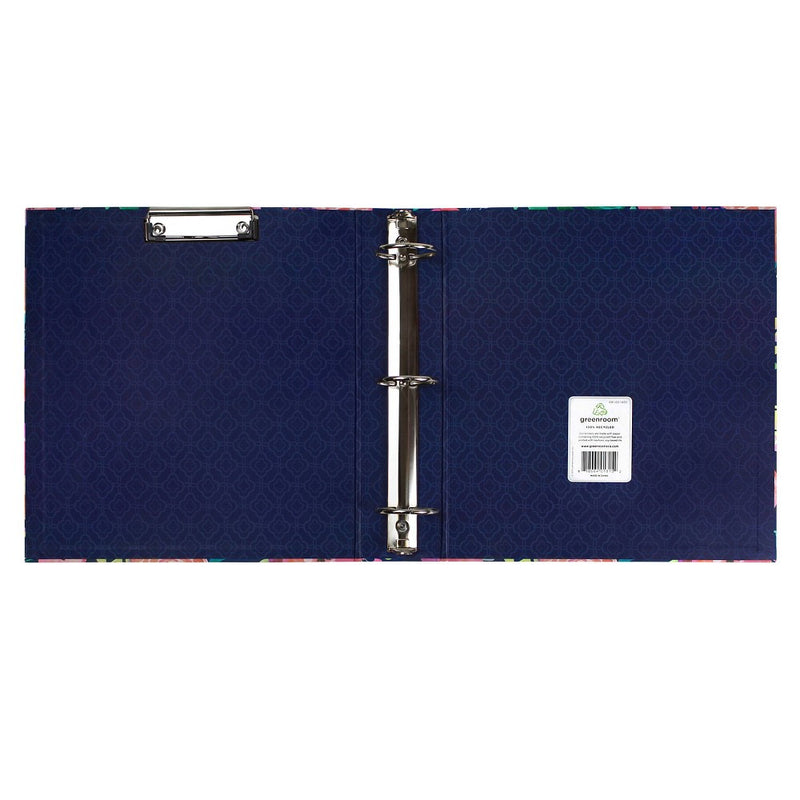 2" 3 Ring Binder Floral Blue - greenroom