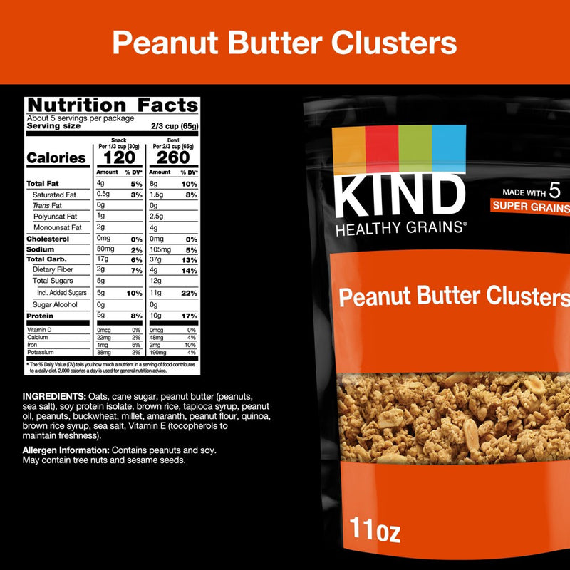 KIND Healthy Grains Protein Peanut Butter Whole Grain Clusters - 11oz