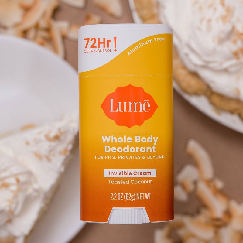 Lume Invisible Cream Deodorant Stick - Toasted Coconut Scent - 2.2oz